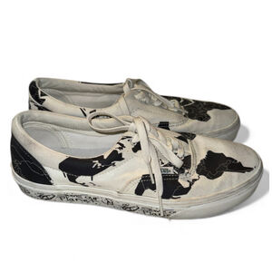 Vans Era Save Our Planet World Map Sneakers Women's 8.5 Black White Limited Edit